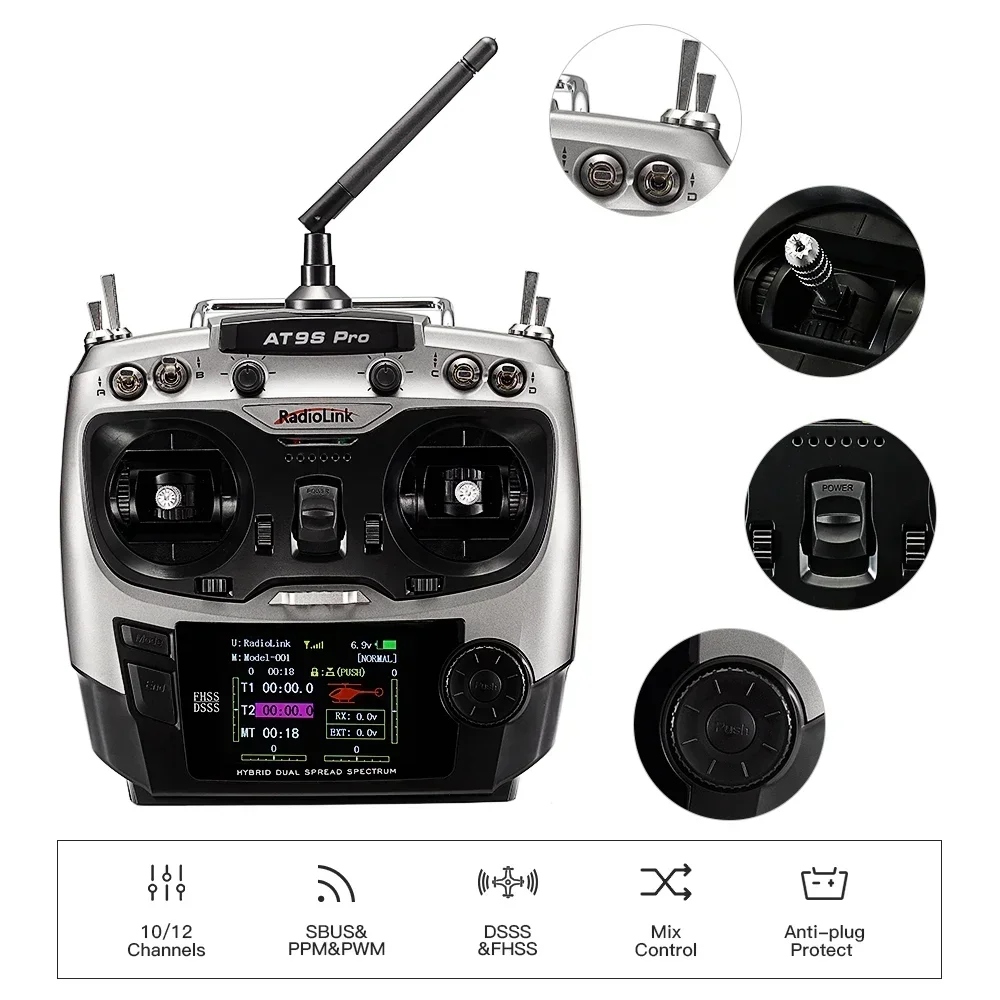Radiolink AT9S Pro 10CH 2.4GHz - Drone Racing Antenna บทวิจารณ์และราคา