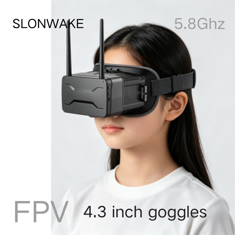 แว่นตา FPV 5.8G หน้าจอ 4.3 นิ้ - Drone Racing Goggles บทวิจารณ์และราคา